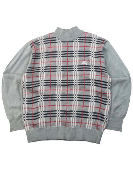 Vintage 90s Burberry Nova Check Jumper Size M