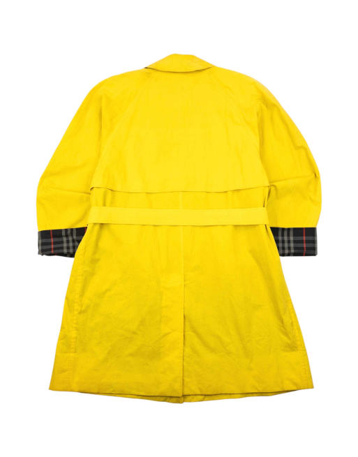 Vintage 90s Burberry Nova Check Lined Belt Waist Trench Jacket Size XL, 3 of 4