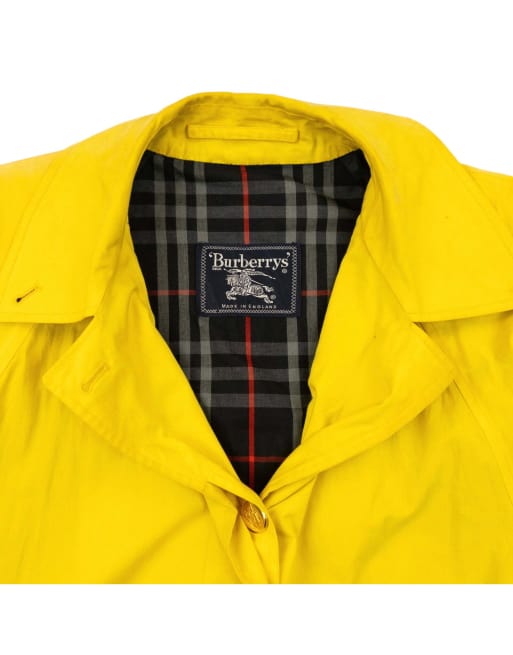 Vintage 90s Burberry Nova Check Lined Belt Waist Trench Jacket Size XL, 4 of 4