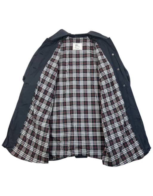 Vintage 90s Burberry Nova Check Lined Trench Jacket Size L, 2 of 4