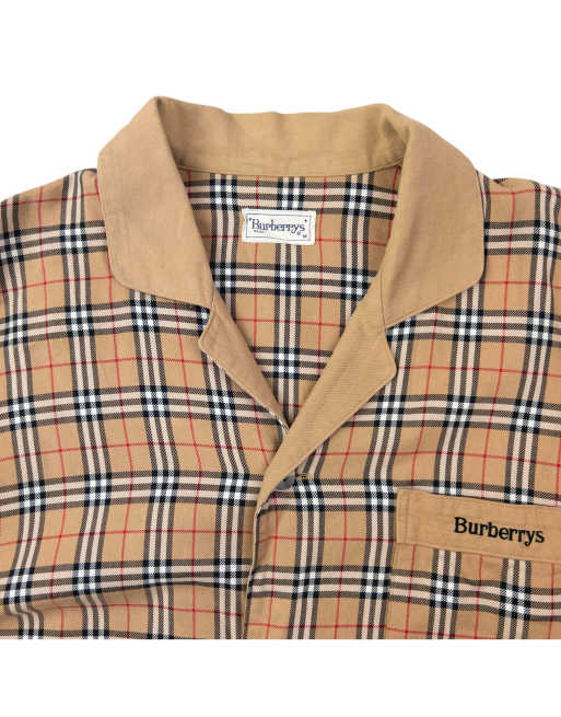 トップス 90s vintage Burberry's long sleeve shirt Vintage 90s Burberry Nova Check Long Sleeve Button Up Shirt Size M