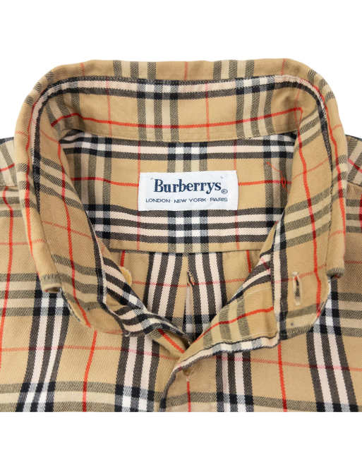 トップス 90s vintage Burberry's long sleeve shirt Vintage 90s Burberry Nova Check Long Sleeve Button Up Shirt Size