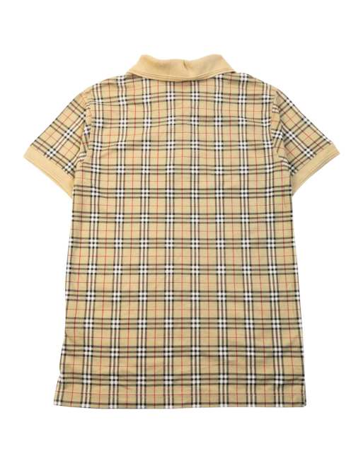Vintage 90s Burberry Nova Check Polo Shirt Size L, 2 of 4
