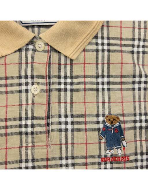 Vintage 90s Burberry Nova Check Polo Shirt Size M, 4 of 4