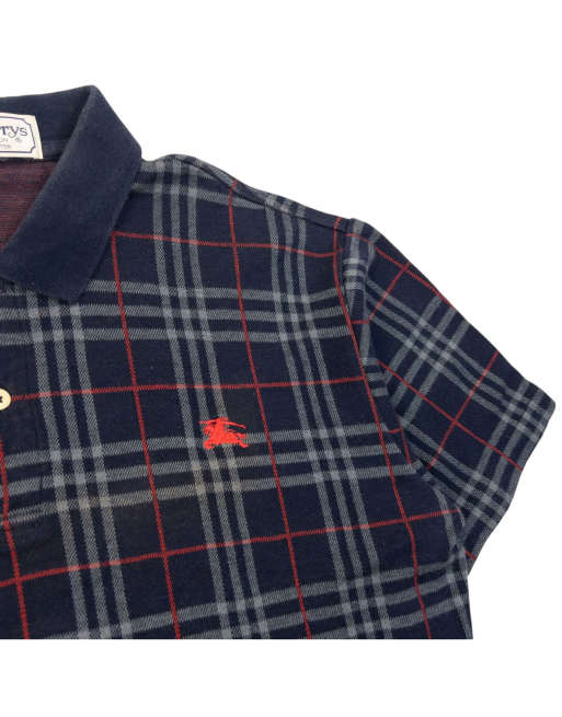 Vintage 90s Burberry Nova Check Polo Shirt Size M, 4 of 4