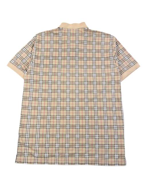 Vintage 90s Burberry Nova Check Polo Shirt Size M, 2 of 4