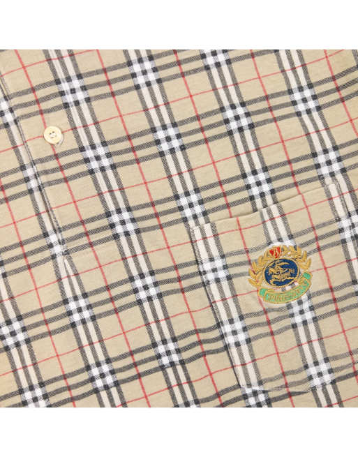 Vintage 90s Burberry Nova Check Polo Shirt Size M, 4 of 4