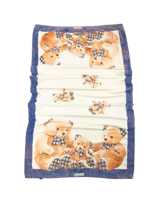 Vintage 90s Burberry Nova Check Teddy Bear Print Beach Towel