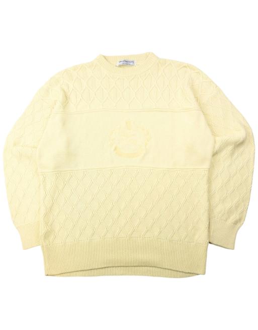 Vintage 90s Burberry Pattern Knit Jumper Size L, 1 of 4