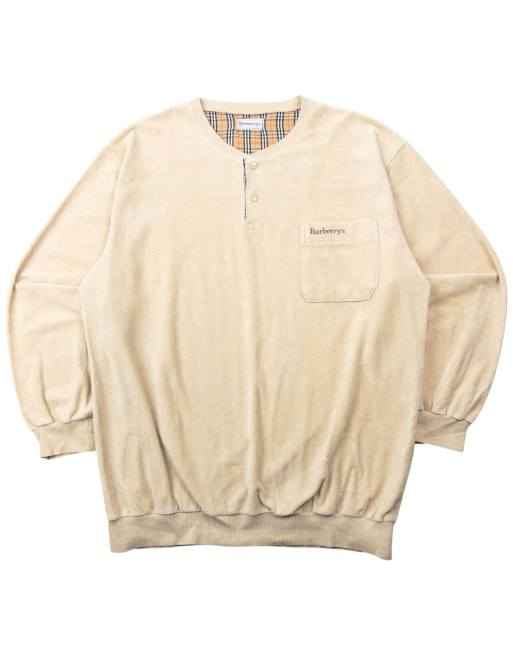 Vintage 90s Burberry Velour Jumper Size L
