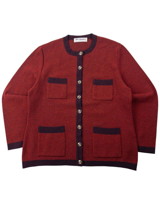 Vintage 90s Burberry Wool Cardigan Size XL