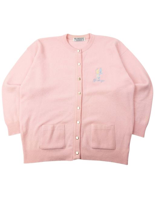 Vintage 90s Burberry Wool Cardigan Size XL