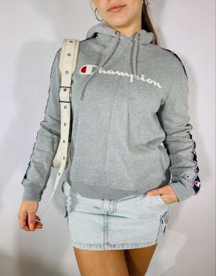 Vintage 90s Champion Size S Hoodie in Grey