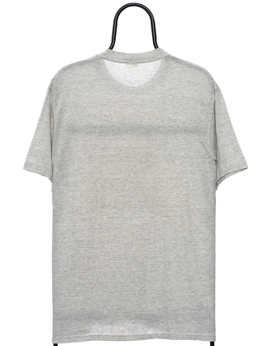Vintage 90s Clarence Size M t-shirt Single Stitch In Grey