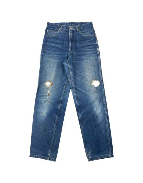 Vintage 90s Comme Des Garçons HOMME Distressed Denim Jeans Size W29 in Blue - view 1