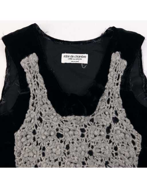 Vintage 90s Comme Des Garçons Robe De Chambre Velour Top Size M, 3 of 4