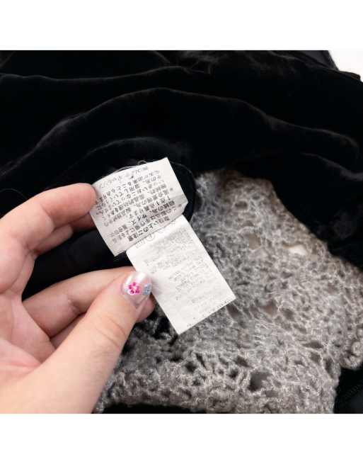 Vintage 90s Comme Des Garçons Robe De Chambre Velour Top Size M, 4 of 4