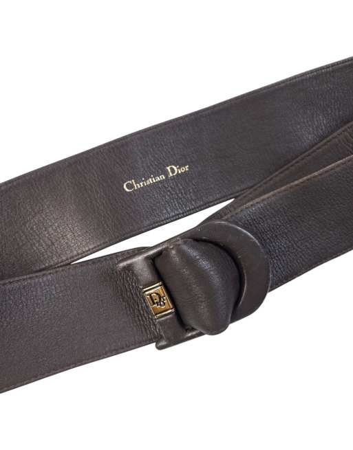 Vintage 90s Dior Leather Belt Size S, 2 of 6