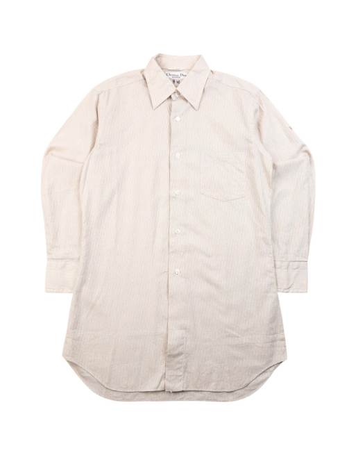 Vintage 90s Dior Monsieur Monogram Long Sleeve Button Up Shirt Size S
