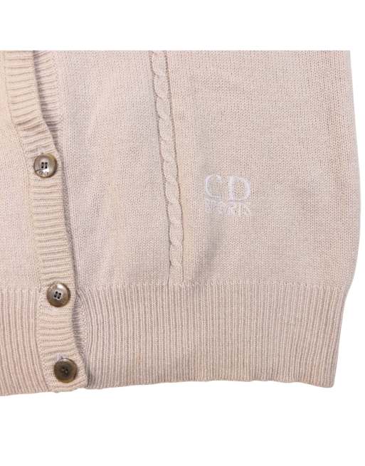 Vintage 90s Dior Sports Button Up Wool Sweater Vest Size M, 3 of 6