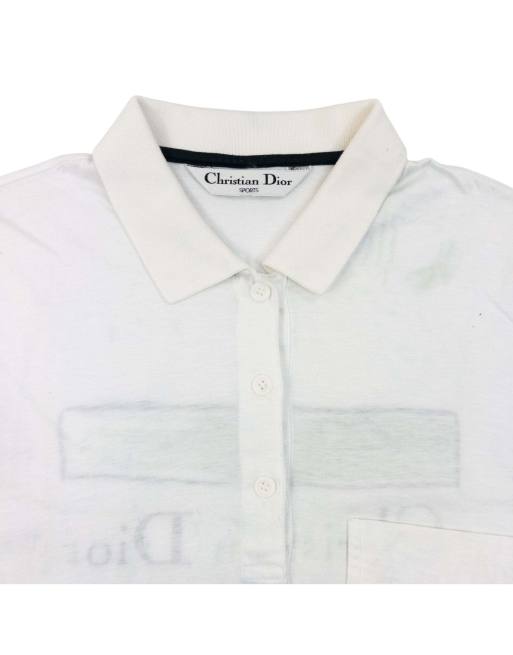 Vintage 90s Dior Sports Graphic Polo Shirt Size M, 3 of 7