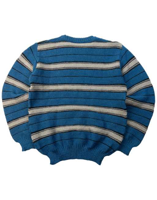 Vintage 90s Dior Sports Striped Wool Knit Jumper Size M | ASOS