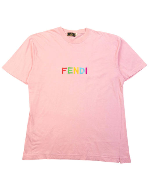 Vintage 90s Fendi Embroidered T Shirt Size S, 1 of 7