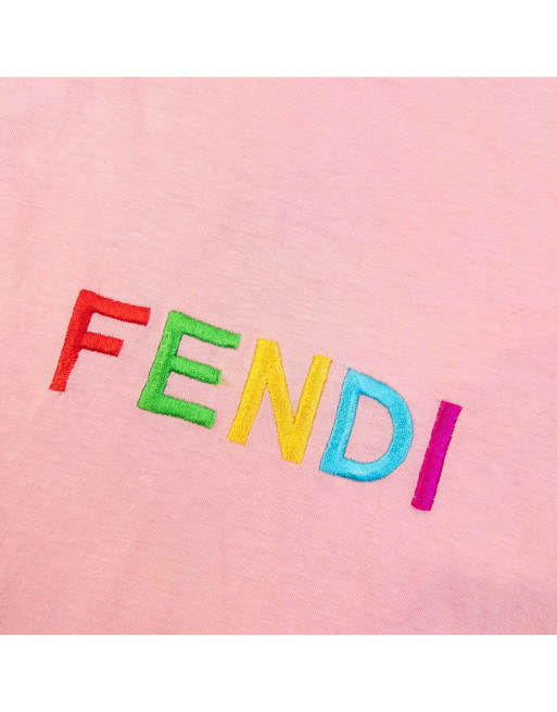 Vintage 90s Fendi Embroidered T Shirt Size S, 4 of 7