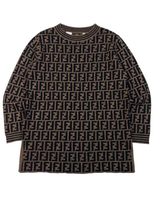 Vintage 90s Fendi Monogram Wool Jumper Size M, 1 of 5