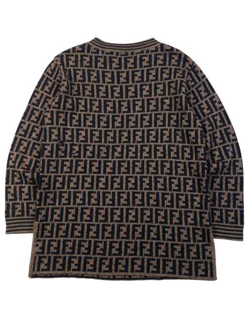 Vintage 90s Fendi Monogram Wool Jumper Size M, 2 of 5