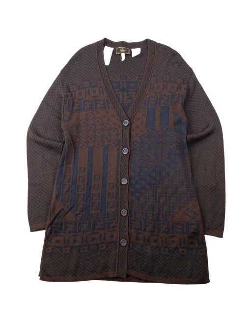 Vintage 90s Fendi Pattern Cardigan Size M