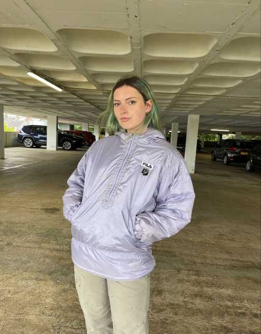 Vintage 90s Fila Size L Puffer Jacket in Purple