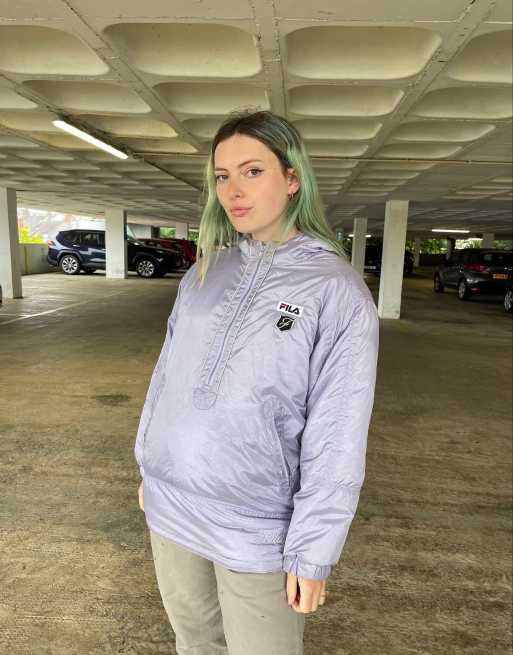 Vintage 90s Fila Size L Puffer Jacket in Purple ASOS - Main Image