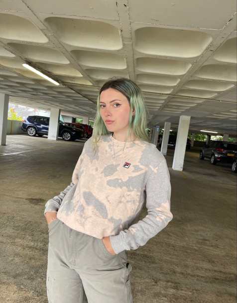 Vintage 90s Fila Size S Tie Dye Sweatshirt in Multi - view 1