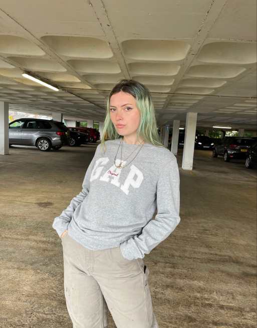 Vintage 90s Gap size M sweatshirt in grey | ASOS