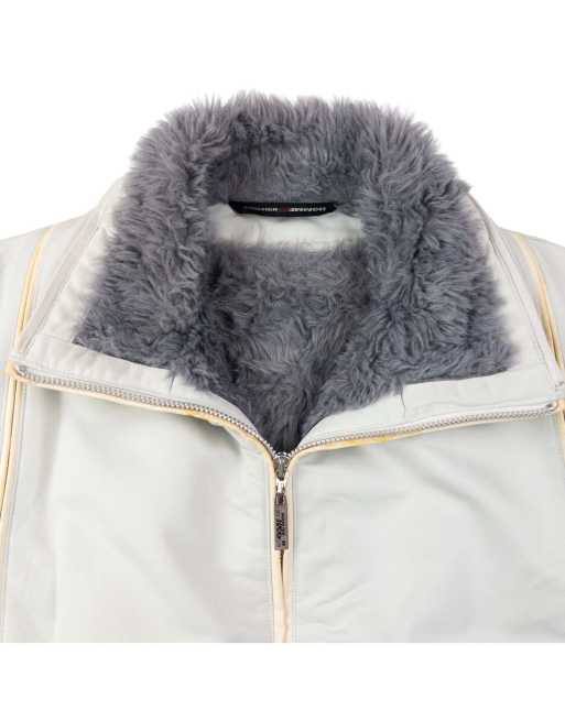 Vintage 90s Gaultier HOMME Objet Faux Fur Lined Multi-Pocket Jacket Size M in Grey, 4 of 4