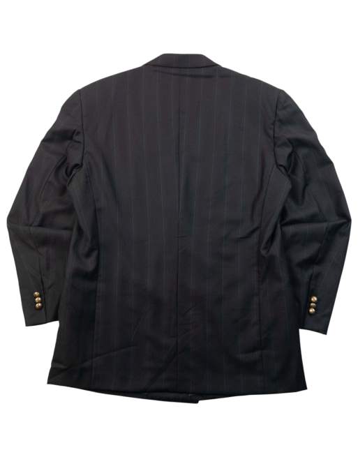 Vintage 90s Gianni Versace Couture Striped Blazer Jacket Size XL in Black, 2 of 4