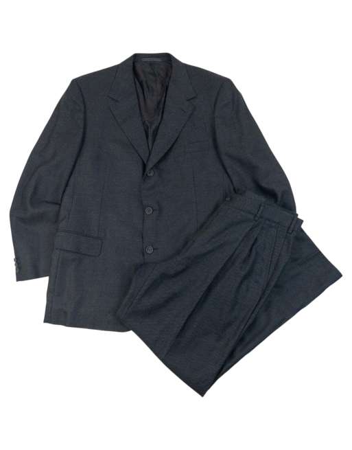 Vintage 90s Gianni Versace Couture Wool Jacket & Trousers Suit Size L, 1 of 7