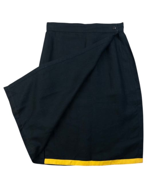 Vintage 90s Gianni Versace Linen Wrap Skirt Size W25, 2 of 4