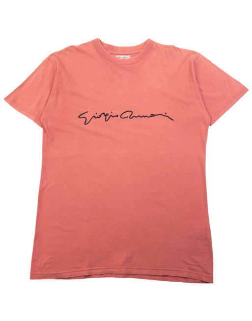 Vintage 90s Giorgio Armani Le Collezioni Embroidered T Shirt Size M