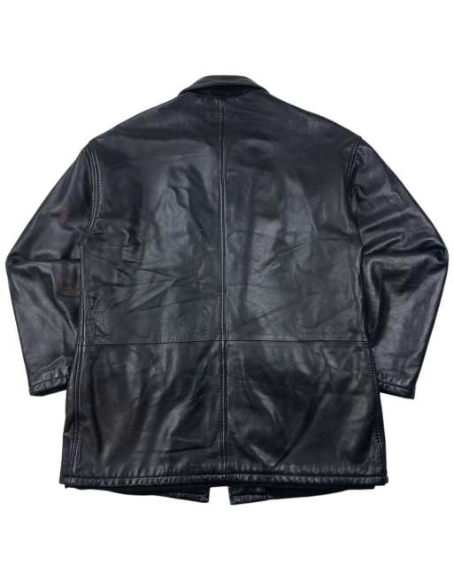 90s GIORGIO ARMANI LE COLLEZIONI レザーブルゾン Vintage 90s Giorgio Armani Le Collezioni zip up leather jacket