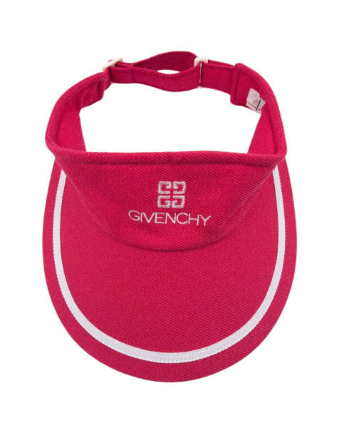 Vintage 90s Givenchy Embroidered Visor Hat in Pink - view 1