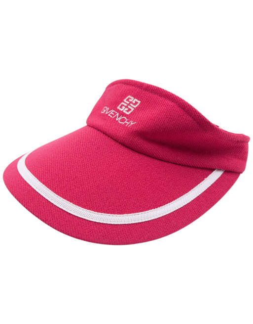Vintage 90s Givenchy Embroidered Visor Hat in Pink, 2 of 4