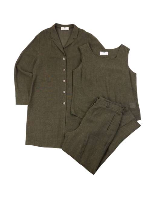 Vintage 90s Givenchy Shirt & Top & Trousers Matching Set Size L, 1 of 4