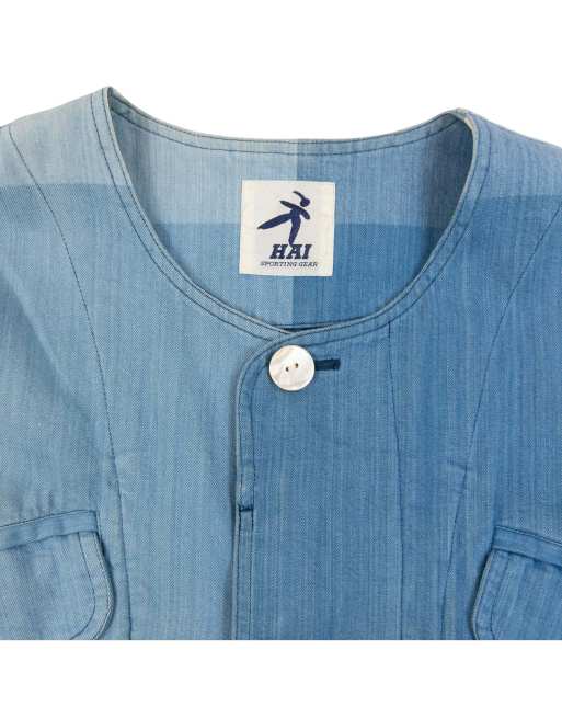 Vintage 90s Hai Sporting Gear By Issey Miyake Denim Jacket Size L, 3 of 7