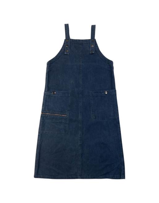 Vintage 90s Hai Sporting Gear By Issey Miyake Denim Pinafore Dress Size M, 1 of 7