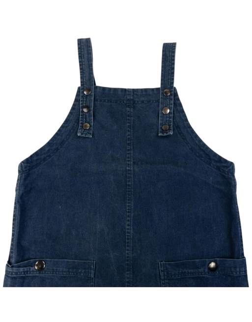 Vintage 90s Hai Sporting Gear By Issey Miyake Denim Pinafore Dress Size M, 4 of 7