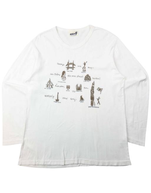 Vintage 90s Hai Sporting Gear By Issey Miyake Embroidered Long Sleeve T Shirt Size M