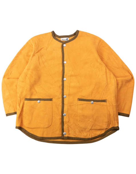 Vintage 90s Hai Sporting Gear By Issey Miyake Fleece Jacket Size L in Yellow - view 1