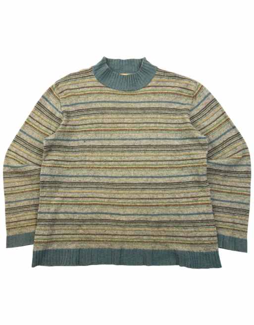 Vintage 90s Hai Sporting Gear By Issey Miyake Striped Wool Jumper Size M, 1 of 4
